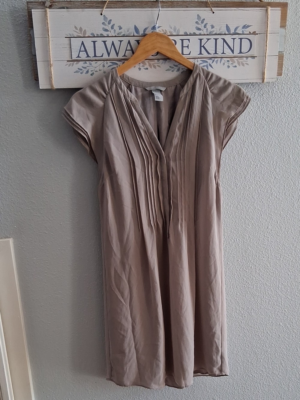 5/$13 H&M Pleated V-Neck Dress